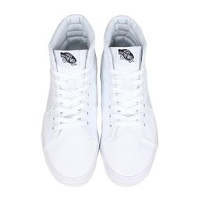 vans sk8-hi leather “true white”
